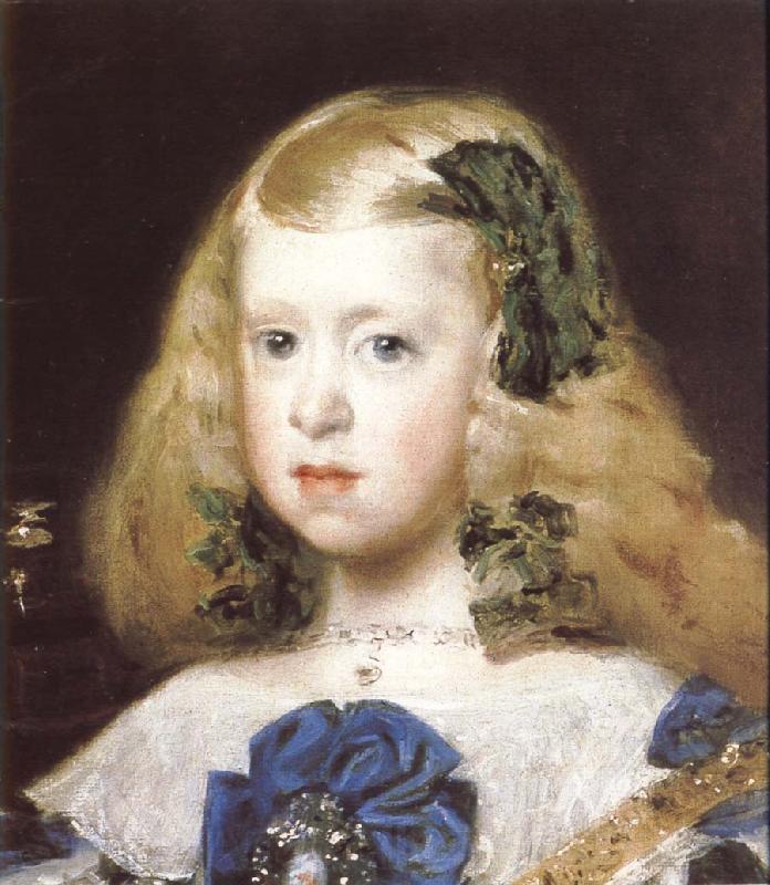 VELAZQUEZ, Diego Rodriguez de Silva y Detail of Princess